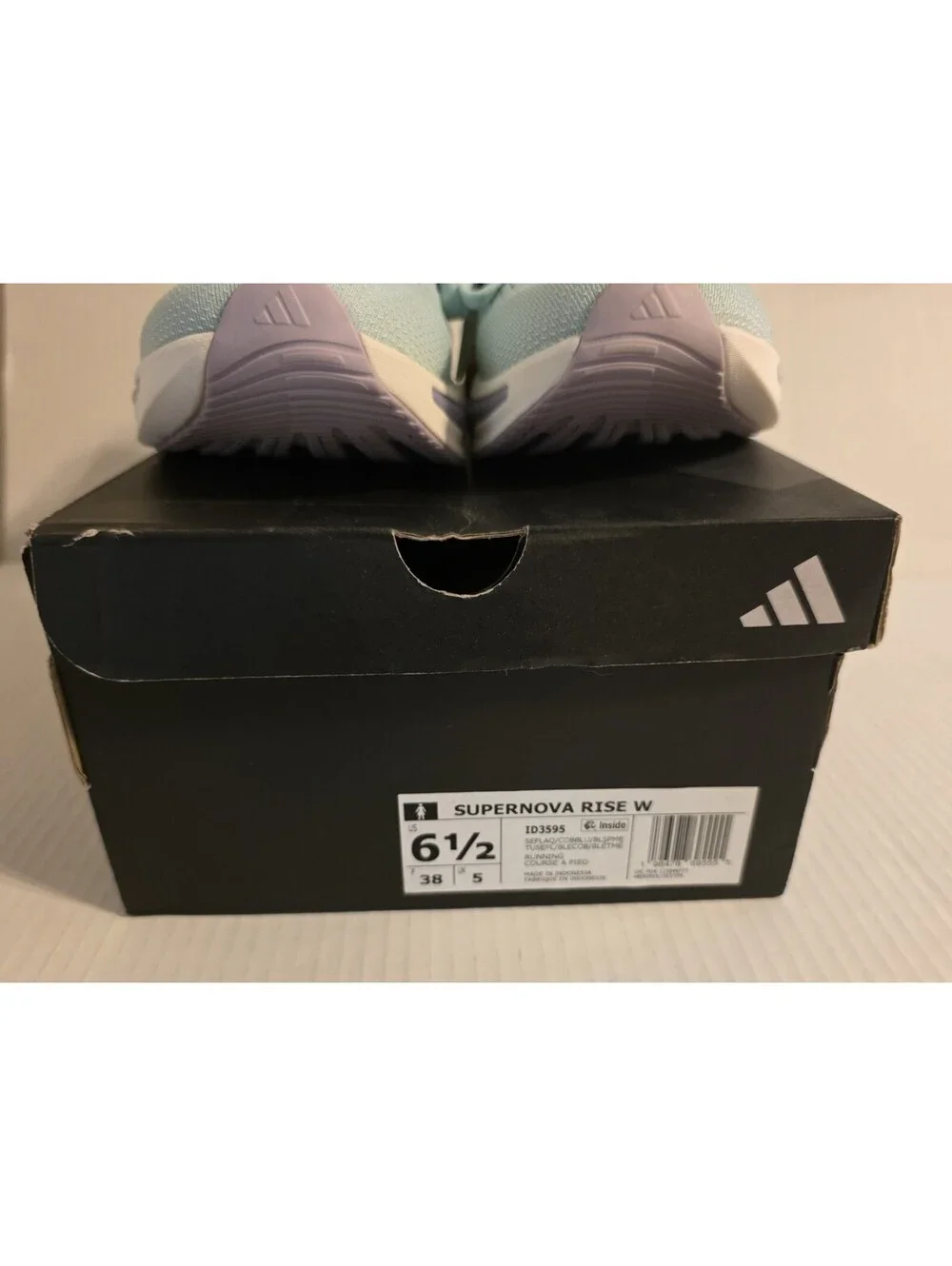 adidas Supernova Rise Womens Running Shoes Semi Flash Aqua Blue ID3595 NIB 6.5